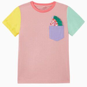 NWT Stella McCartney Kids Short Sleeve Embroidered Horse Pocket Tee